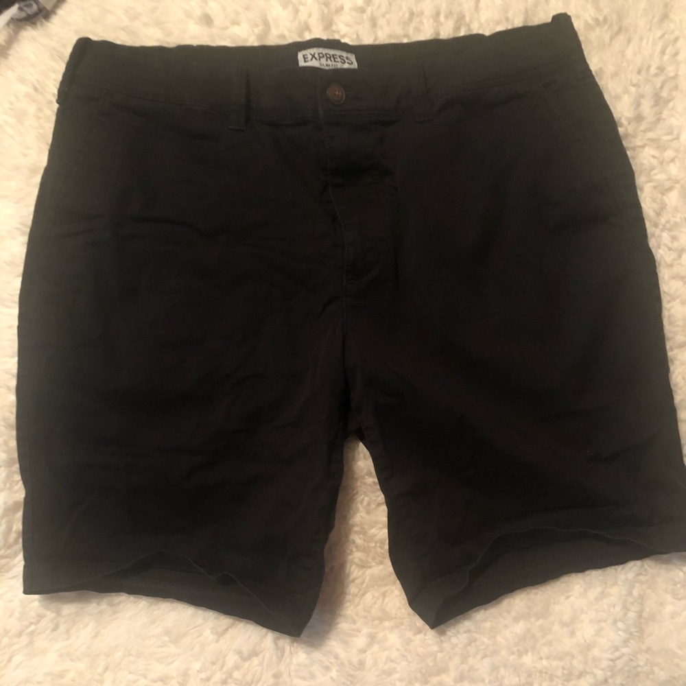 Express Men Black Shorts Slim